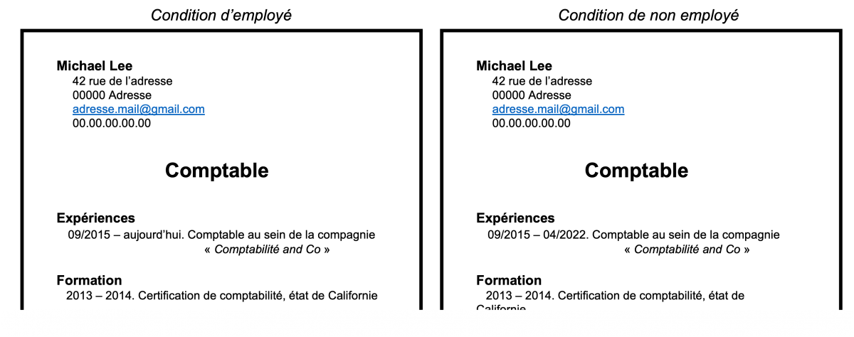 Dans l’étude de Norlander et collaborateurs (2019), les auteurs ont répondu à des offres d’emploi en envoyant différents types de CV. Parmi les différentes conditions expérimentales, un type de CV montrait que le postulant était toujours employé, et un deuxième type que le postulant était sans emploi depuis un mois. Toutes les autres informations du CV étaient équivalentes (p.ex., même durée d’expérience professionnelle, même diplôme). 18.6% des candidats toujours employés ont été recontactés contre 9.2% des candidats non employés. Dans l’étude de Norlander et collaborateurs (2019), les auteurs ont répondu à des offres d’emploi en envoyant différents types de CV. Parmi les différentes conditions expérimentales, un type de CV montrait que le postulant était toujours employé, et un deuxième type que le postulant était sans emploi depuis un mois. Toutes les autres informations du CV étaient équivalentes (p.ex., même durée d’expérience professionnelle, même diplôme). 18.6% des candidats toujours employés ont été recontactés contre 9.2% des candidats non employés.